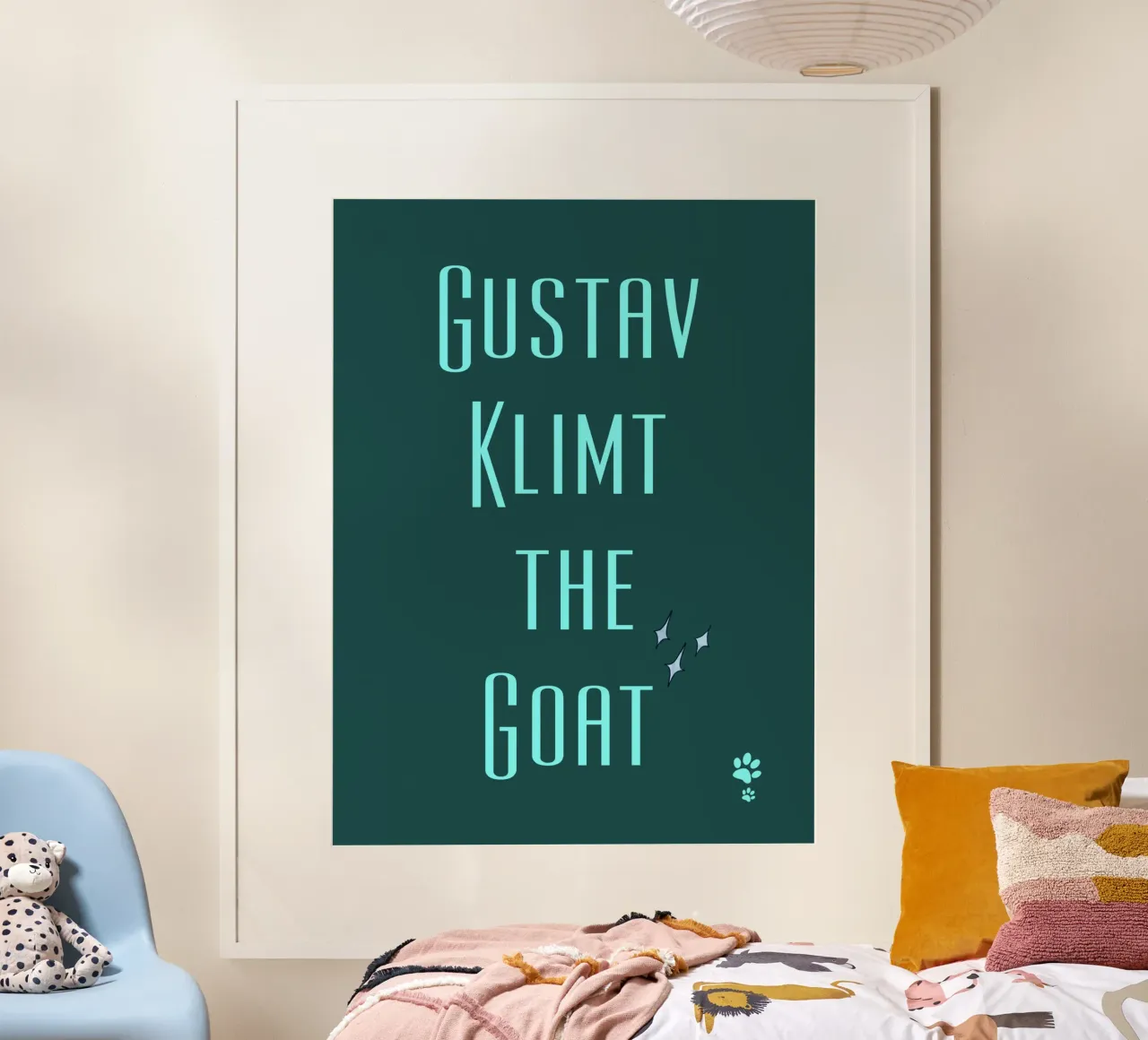 Gustav Klimt La capra poster con telaio in plastica da catsforyou