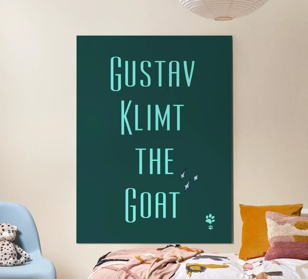 Gustav Klimt La capra poster con telaio in plastica da catsforyou
