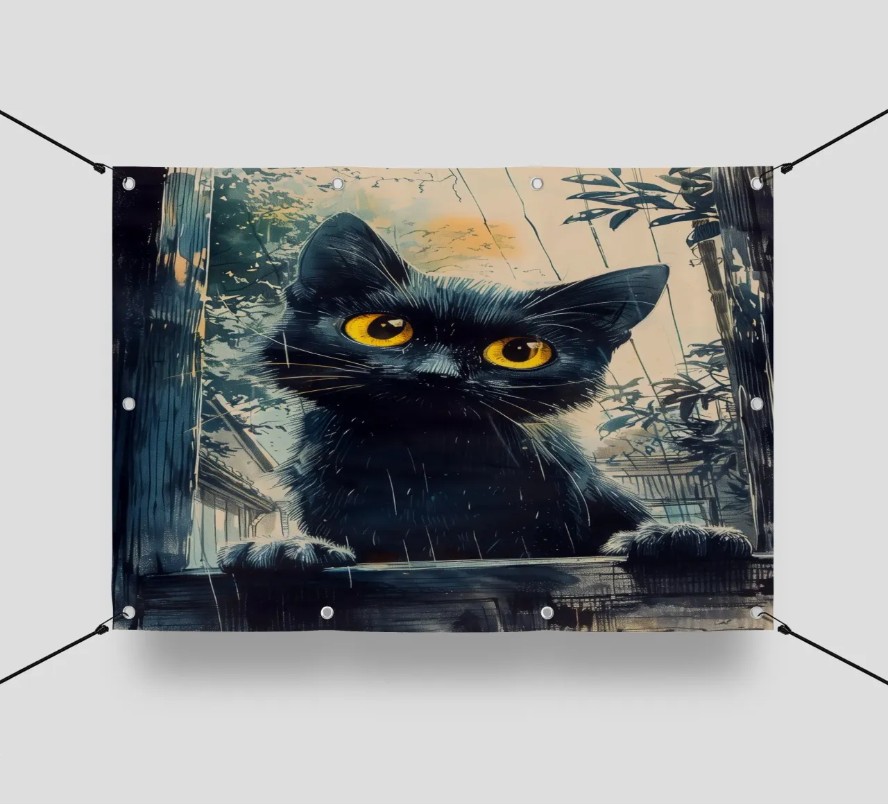 Sweet black kitty pvc cover by Justyna Jaszke JBJart