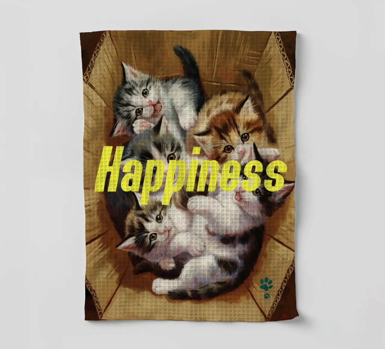 Felicità dei gatti canovaccio da cucina da catsforyou