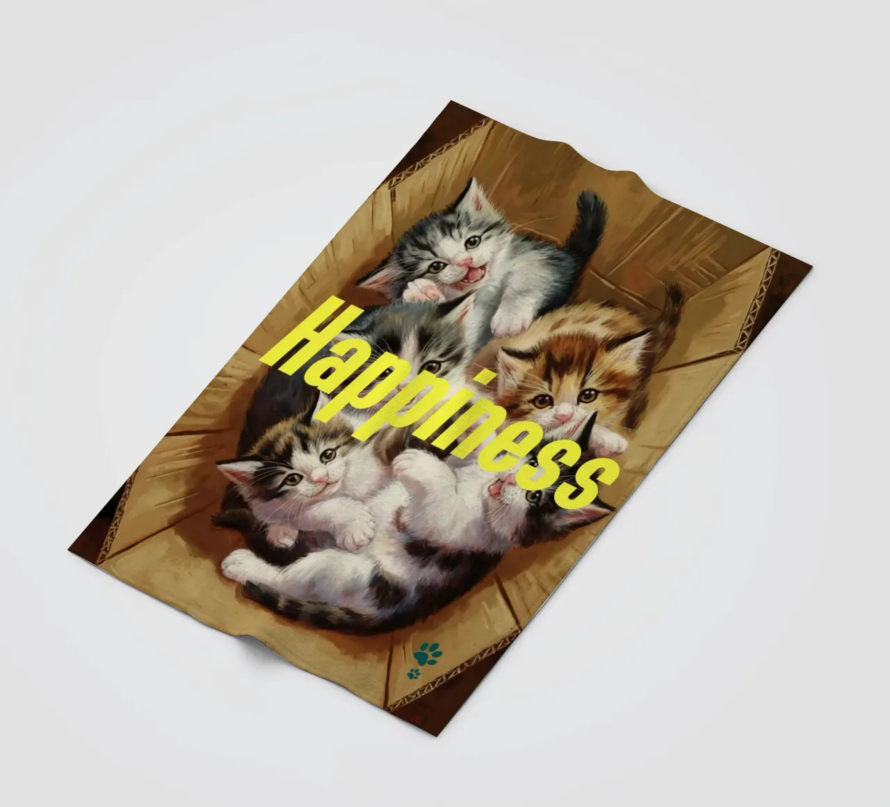 Felicità dei gatti coperta in pile da catsforyou