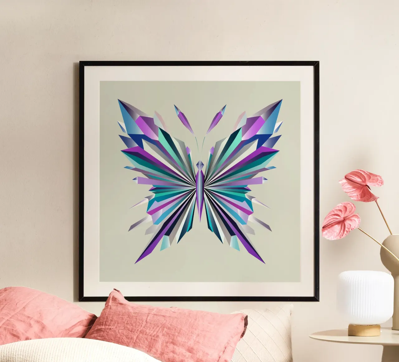 Fascinating geometry - The abstract butterfly hahnemühle by namosh