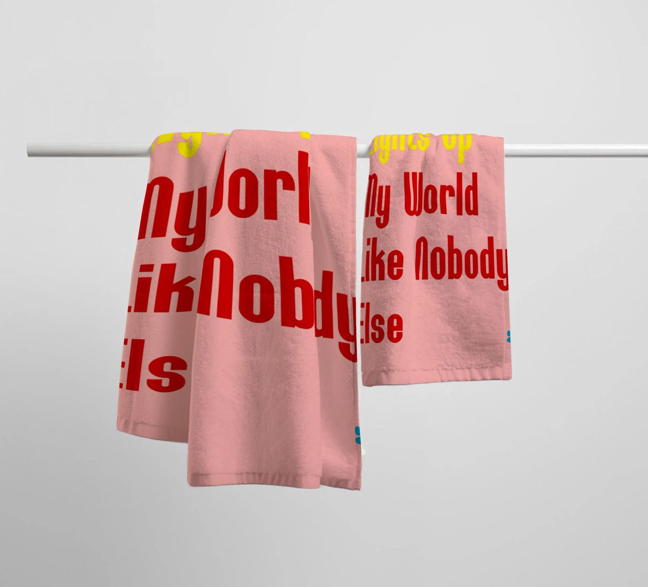 Your Smile Lights Up My World Like Nobody Else towel by catsforyou