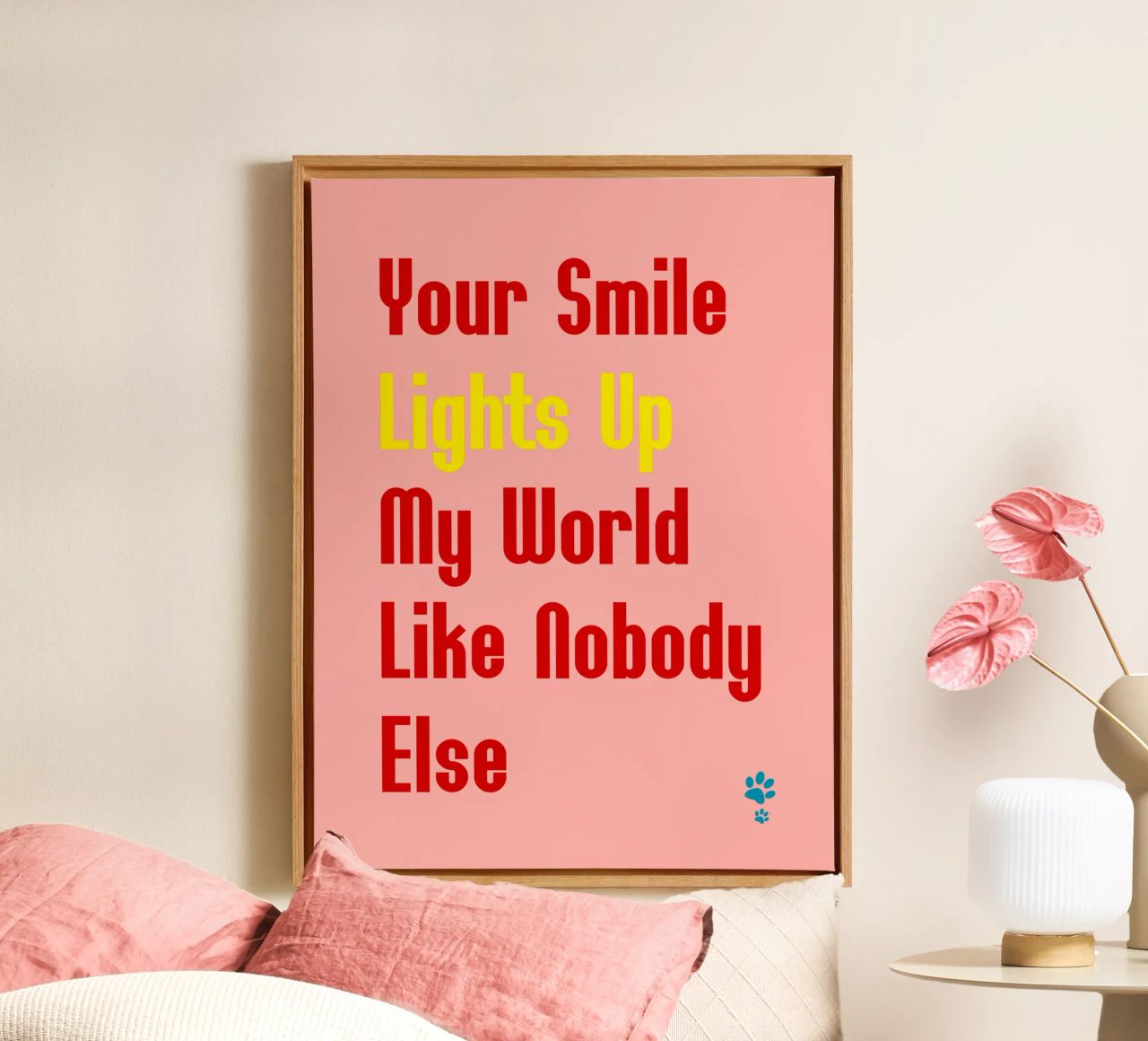 Your Smile Lights Up My World Like Nobody Else canvas by catsforyou
