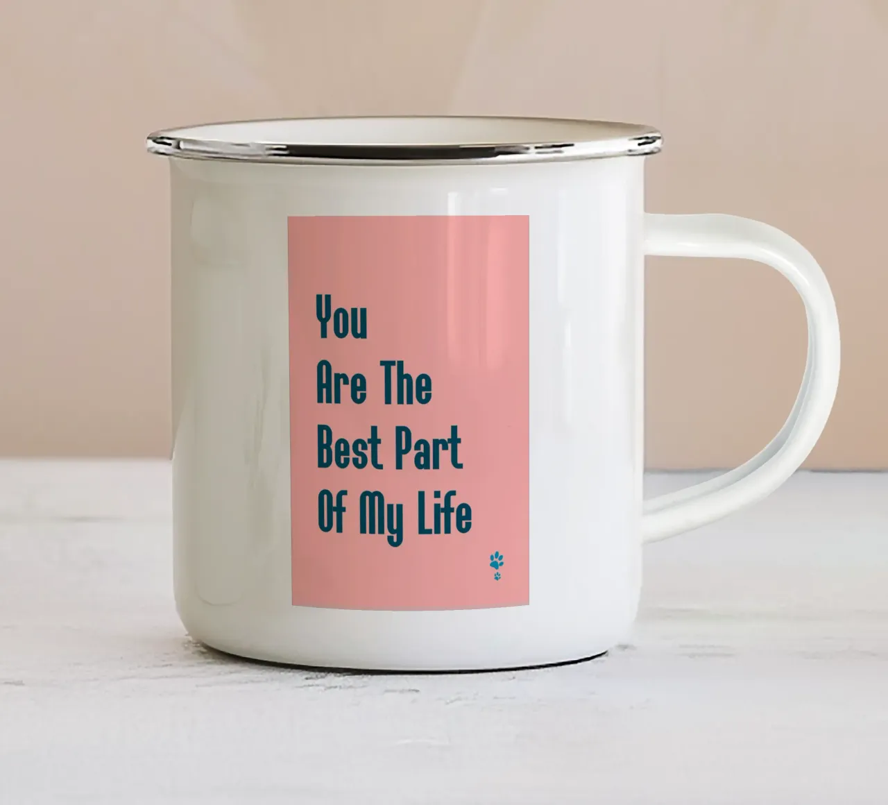 Sei la parte migliore della mia vita tazza in smalto da catsforyou