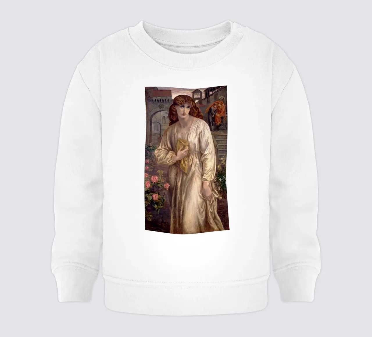 Dante Gabriel Rossetti - Salutation of Beatrice felpa neonato da Timeless Artworks