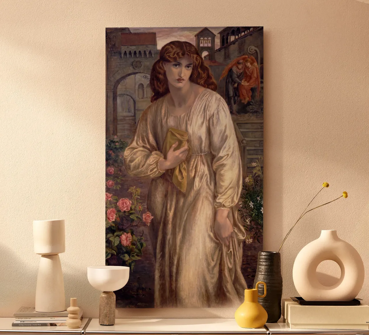 Dante Gabriel Rossetti - Salutation of Beatrice alluminio dibond da Timeless Artworks