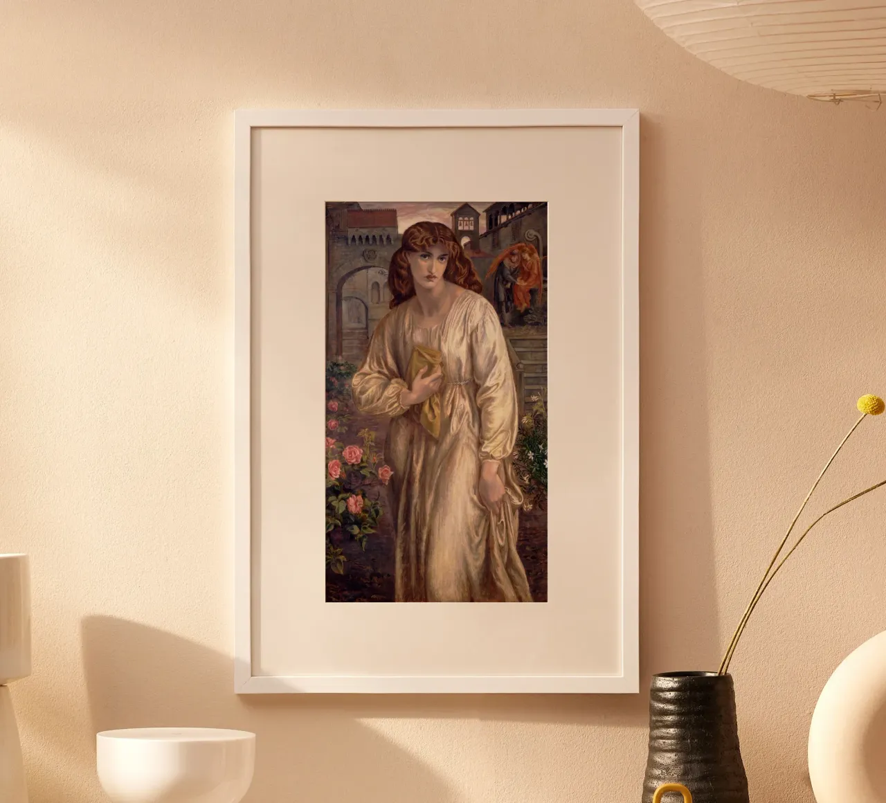Dante Gabriel Rossetti - Salutation of Beatrice carta hahnemühle da Timeless Artworks