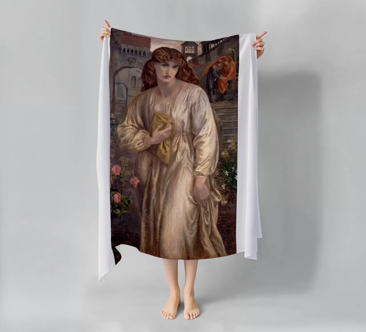 Dante Gabriel Rossetti - Salutation of Beatrice telo mare da Timeless Artworks