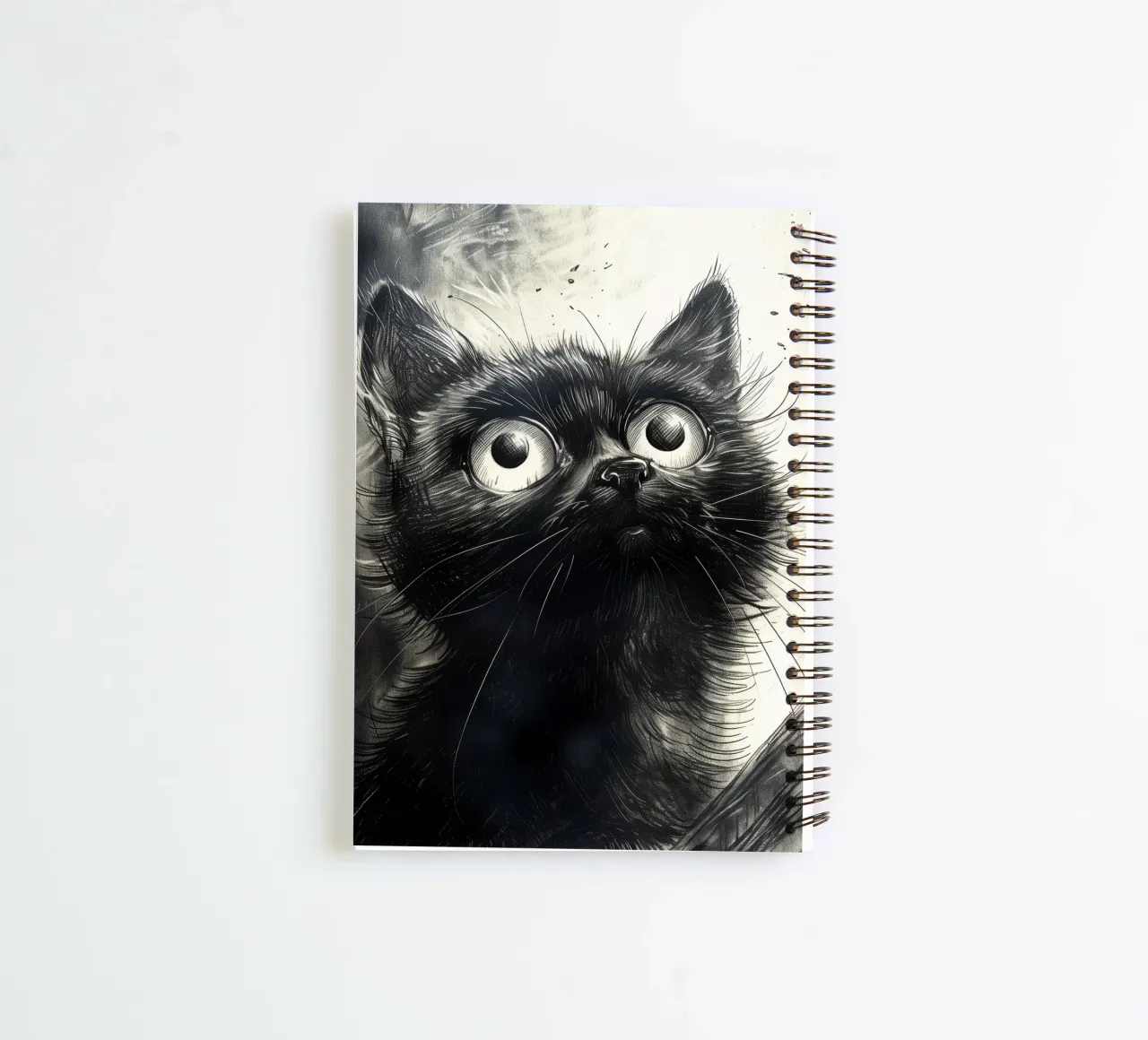 Kleines schwarzes Kätzchen Ringbuch von Justyna Jaszke JBJart