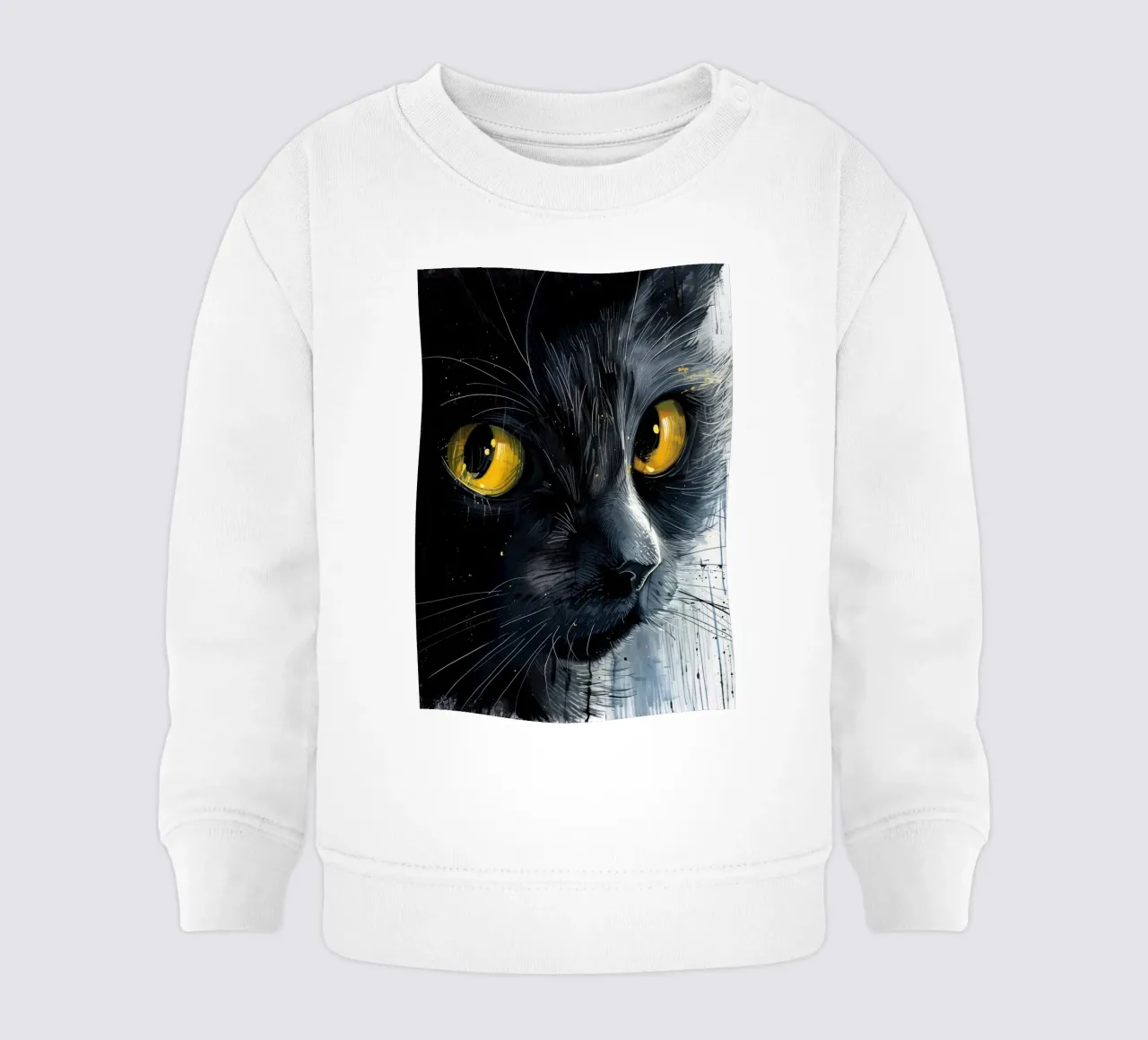 Gatto nero felpa neonato da Justyna Jaszke JBJart