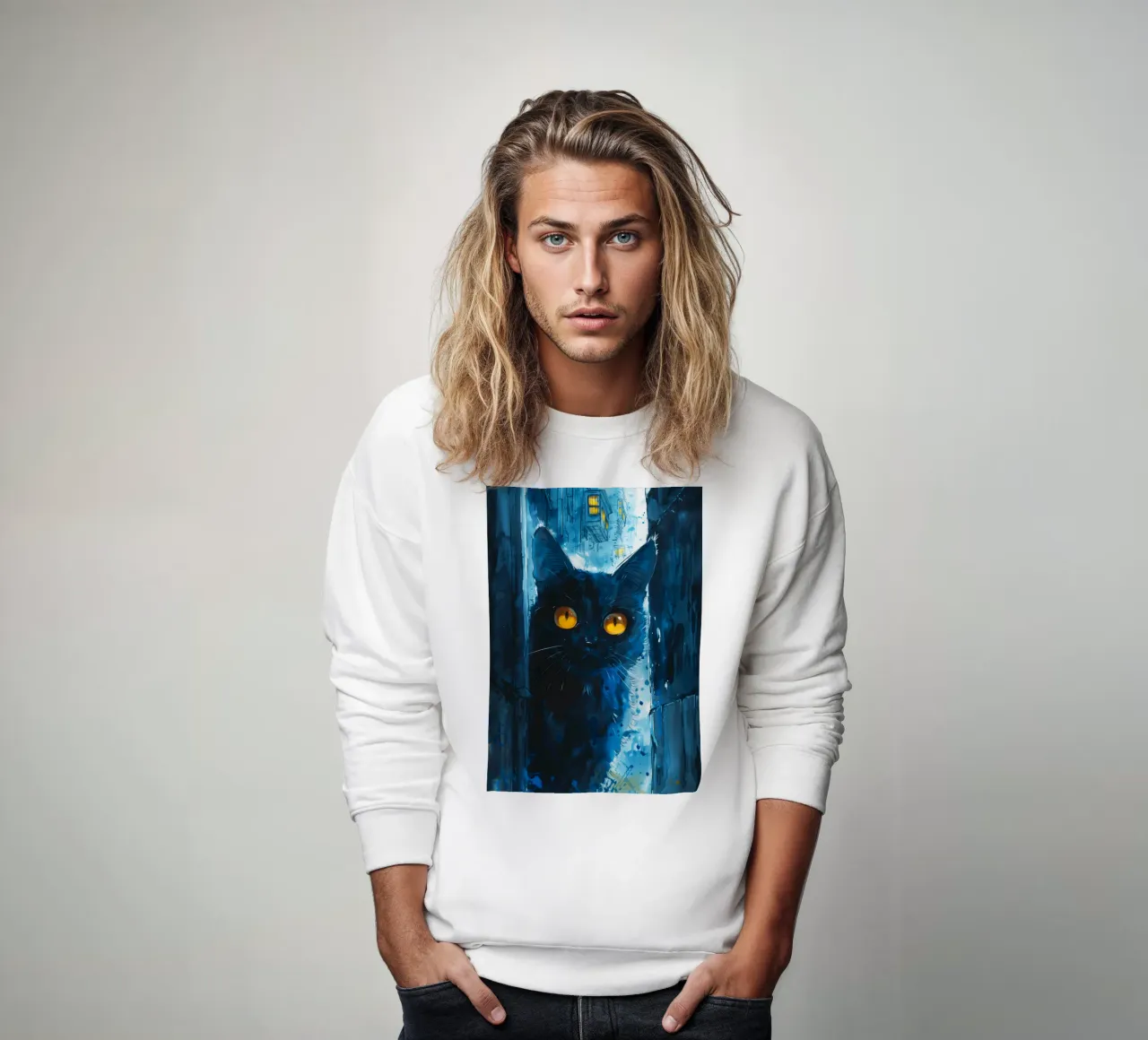 Gatto in città felpa da Justyna Jaszke JBJart