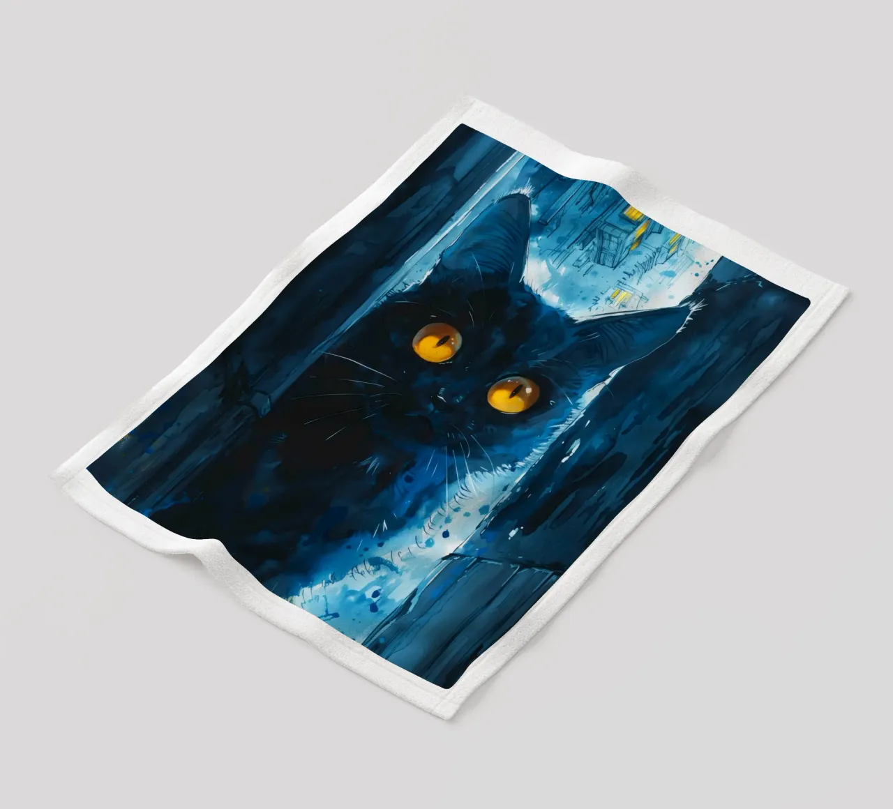Gatto in città coperta in pile da Justyna Jaszke JBJart