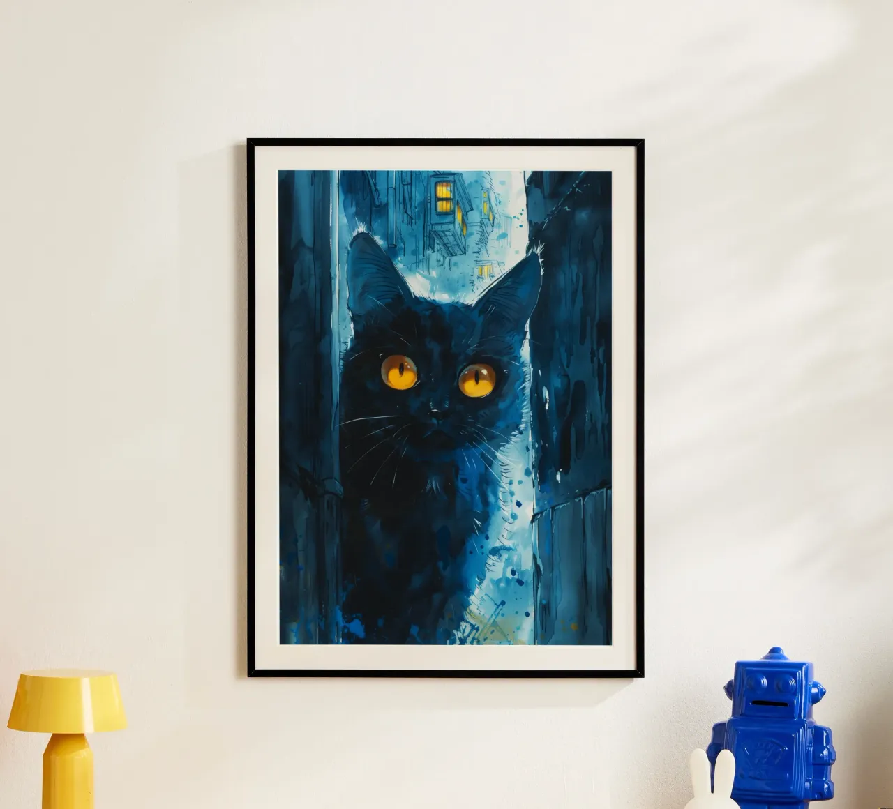 Gatto in città carta hahnemühle da Justyna Jaszke JBJart