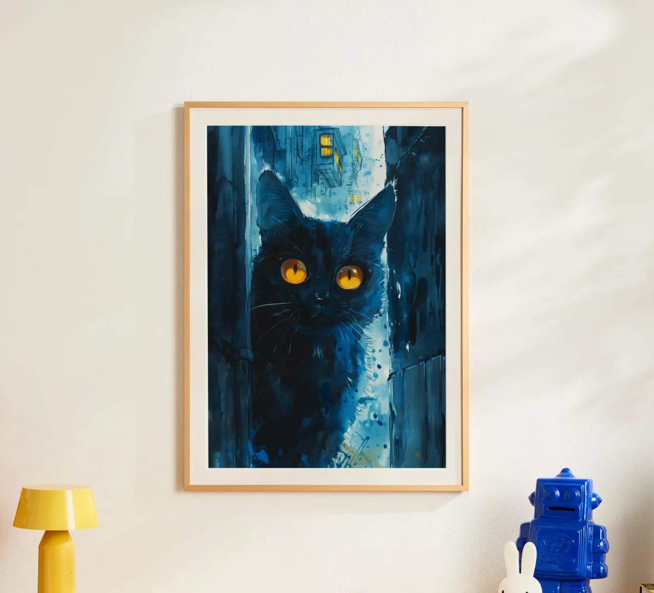 Gatto in città carta hahnemühle da Justyna Jaszke JBJart