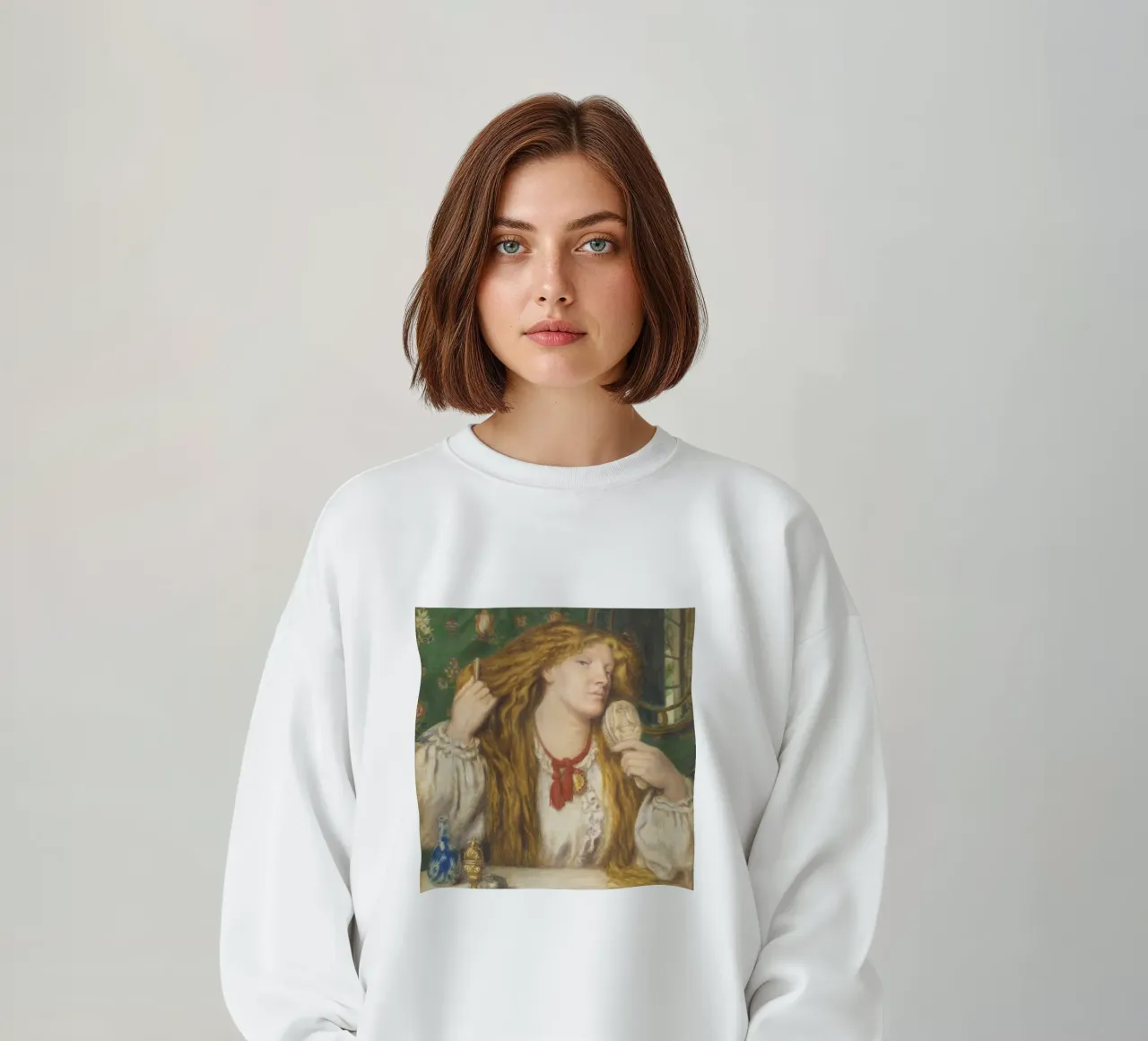 Dante Gabriel Rossetti - Una donna che si pettina felpa da Timeless Artworks