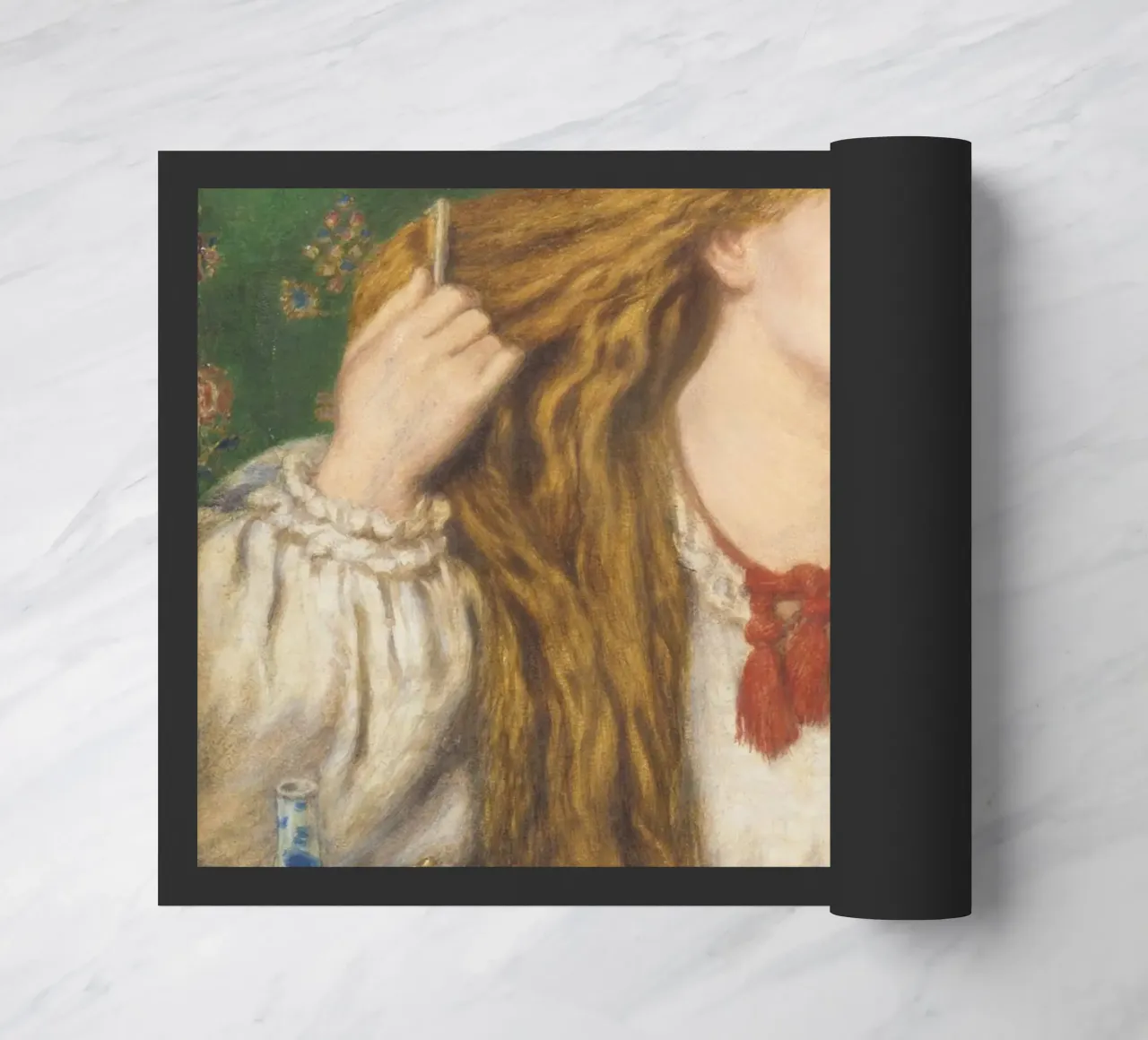 Dante Gabriel Rossetti - Una donna che si pettina zerbino da Timeless Artworks