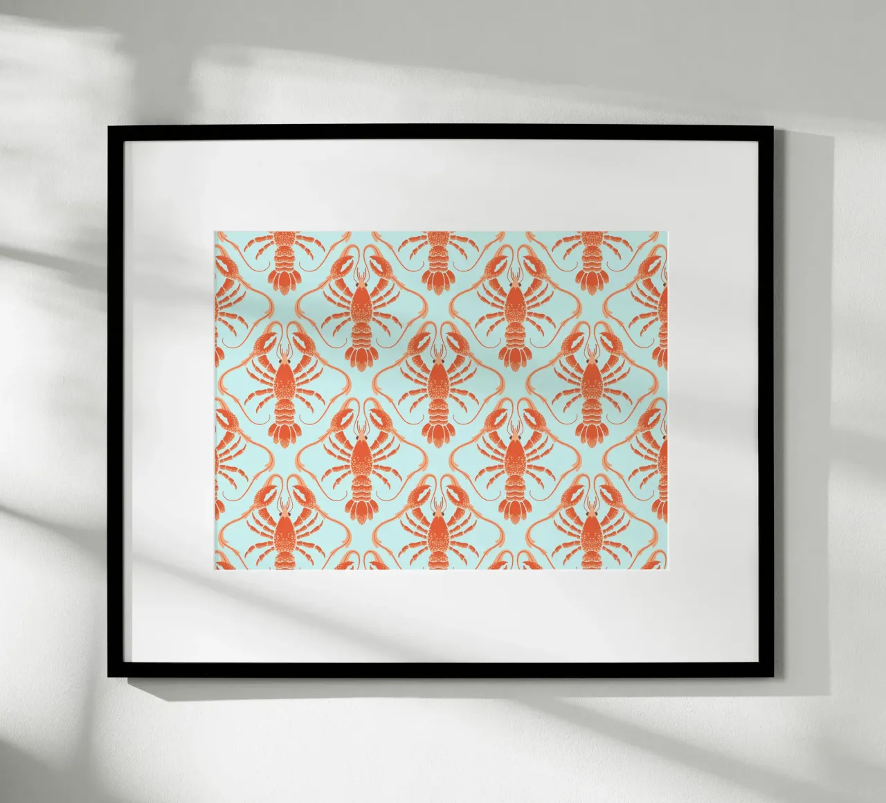 Aragoste arancioni su blu chiaro poster da CoelfenArt