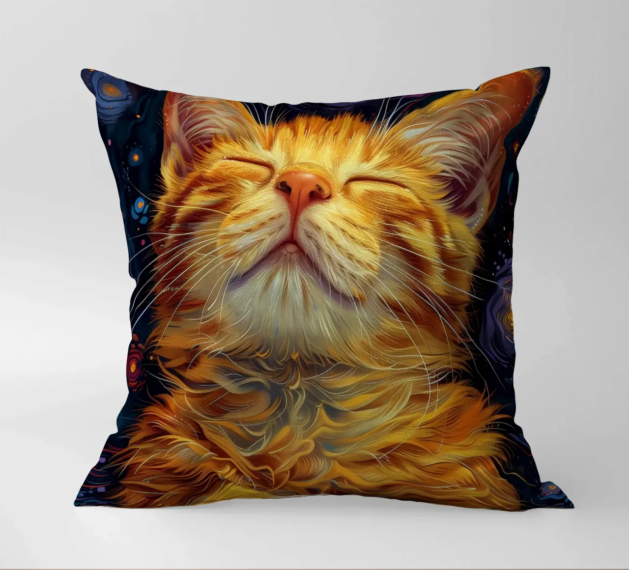 Gatto zenzero che dorme cuscino da Justyna Jaszke JBJart