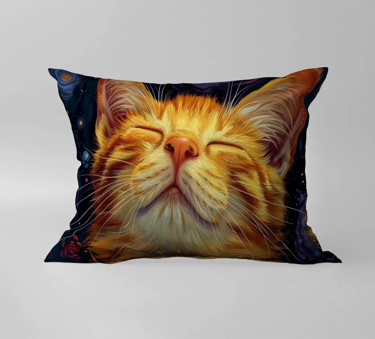 Gatto zenzero che dorme cuscino da Justyna Jaszke JBJart