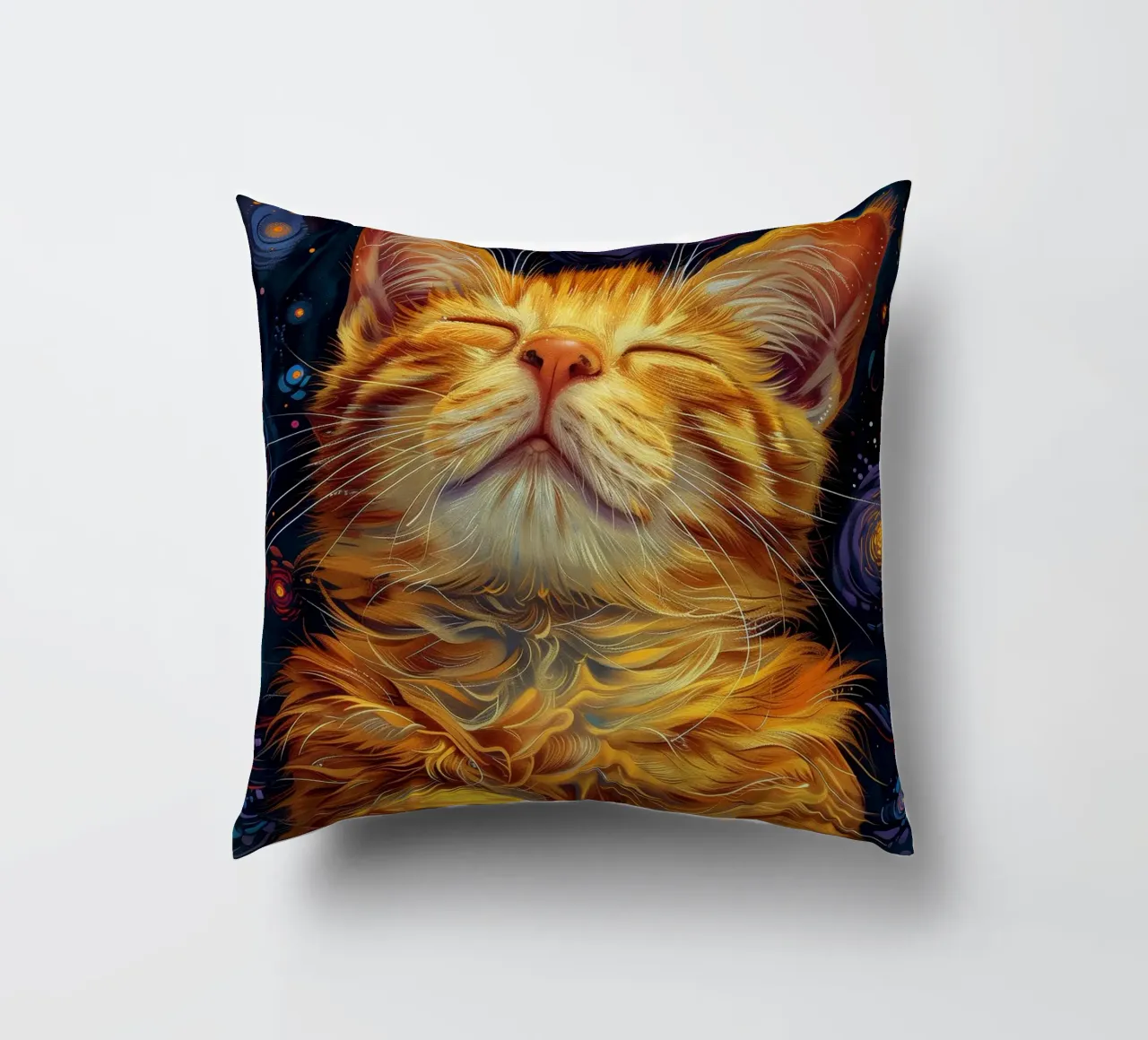 Gatto zenzero che dorme cuscino da Justyna Jaszke JBJart