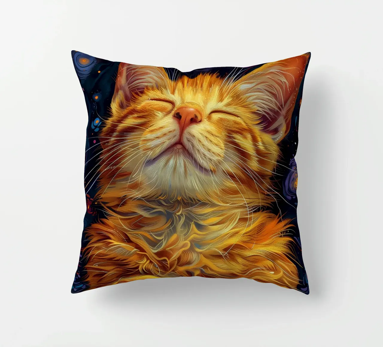 Gatto zenzero che dorme cuscino da Justyna Jaszke JBJart