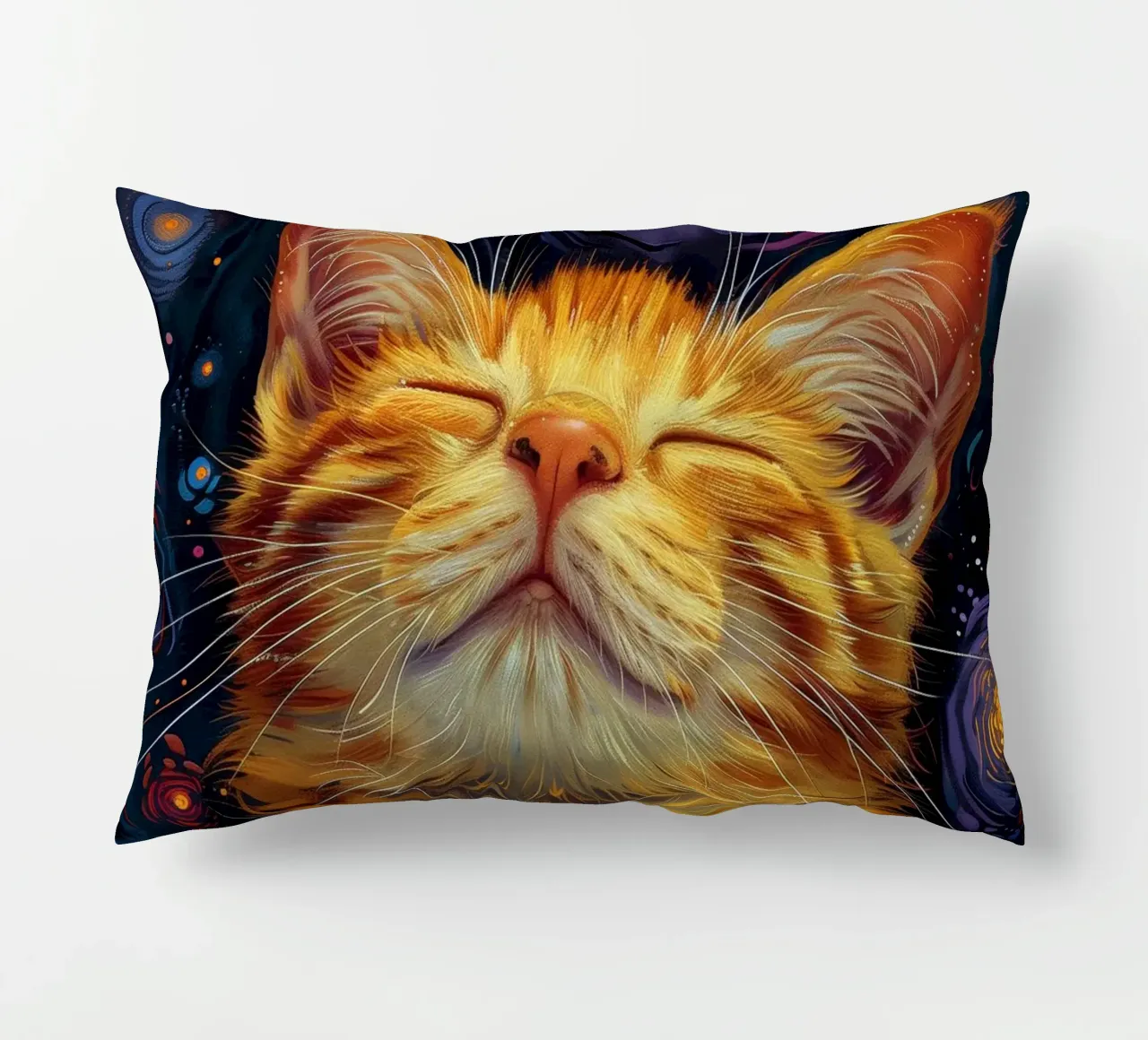 Gatto zenzero che dorme cuscino da Justyna Jaszke JBJart