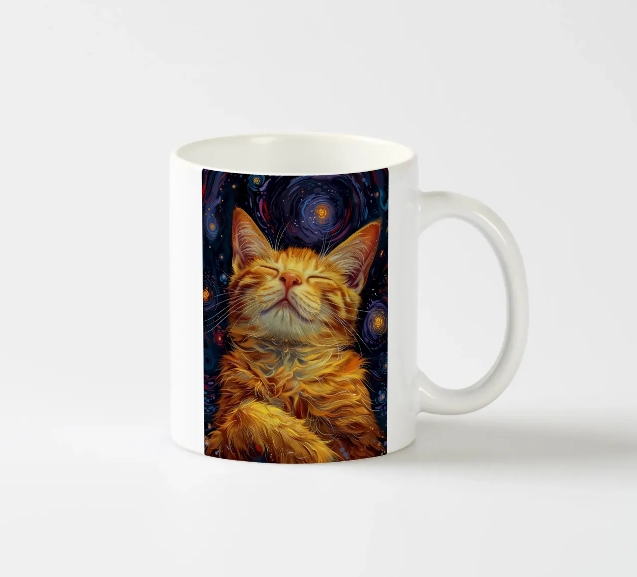 Gatto zenzero che dorme tazza in ceramica da Justyna Jaszke JBJart