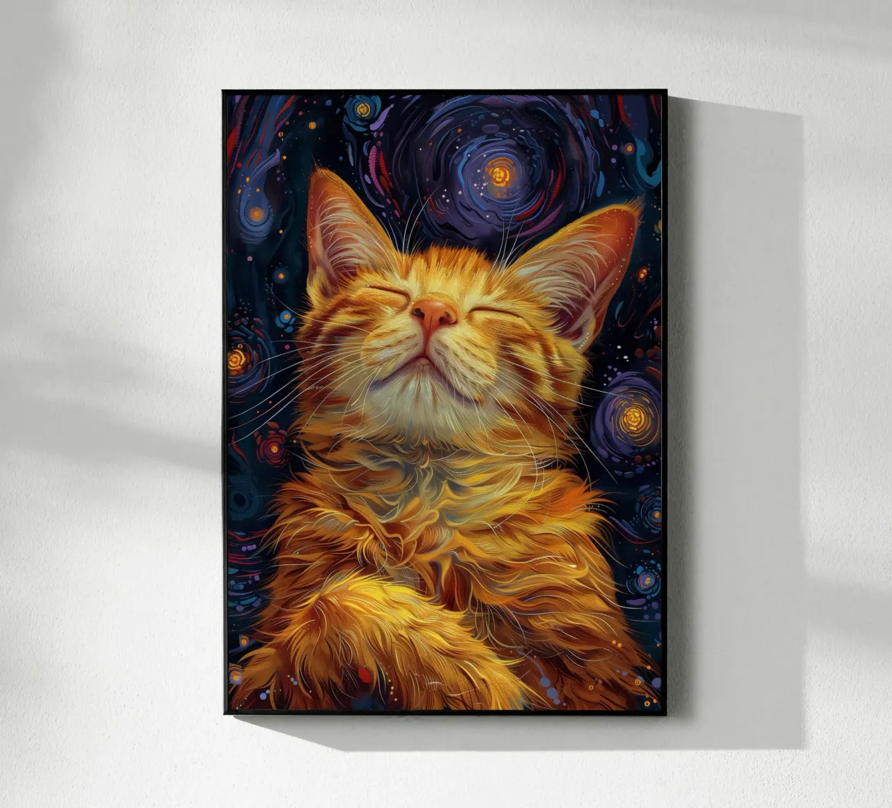 Gatto zenzero che dorme plexiglass da Justyna Jaszke JBJart