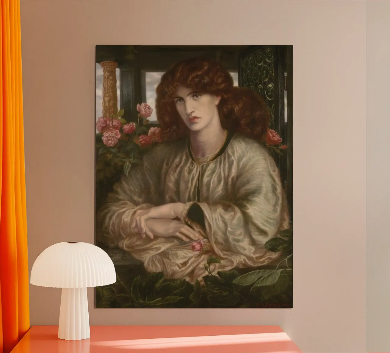 Dante Gabriel Rossetti - The Lady of Pity poster con telaio in legno da Timeless Artworks