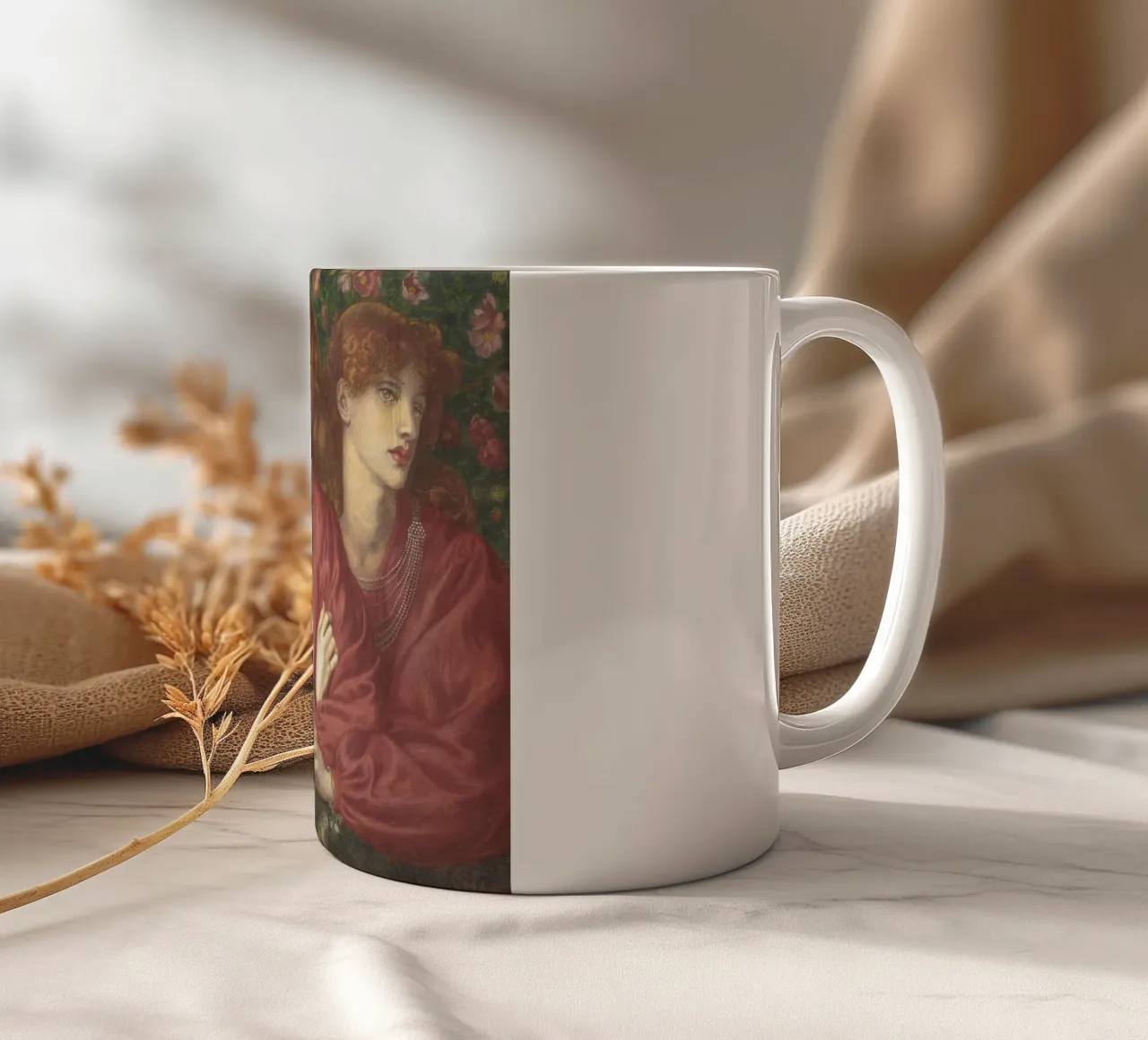 Dante Gabriel Rossetti - Rosa Triplex tazza in ceramica da Timeless Artworks