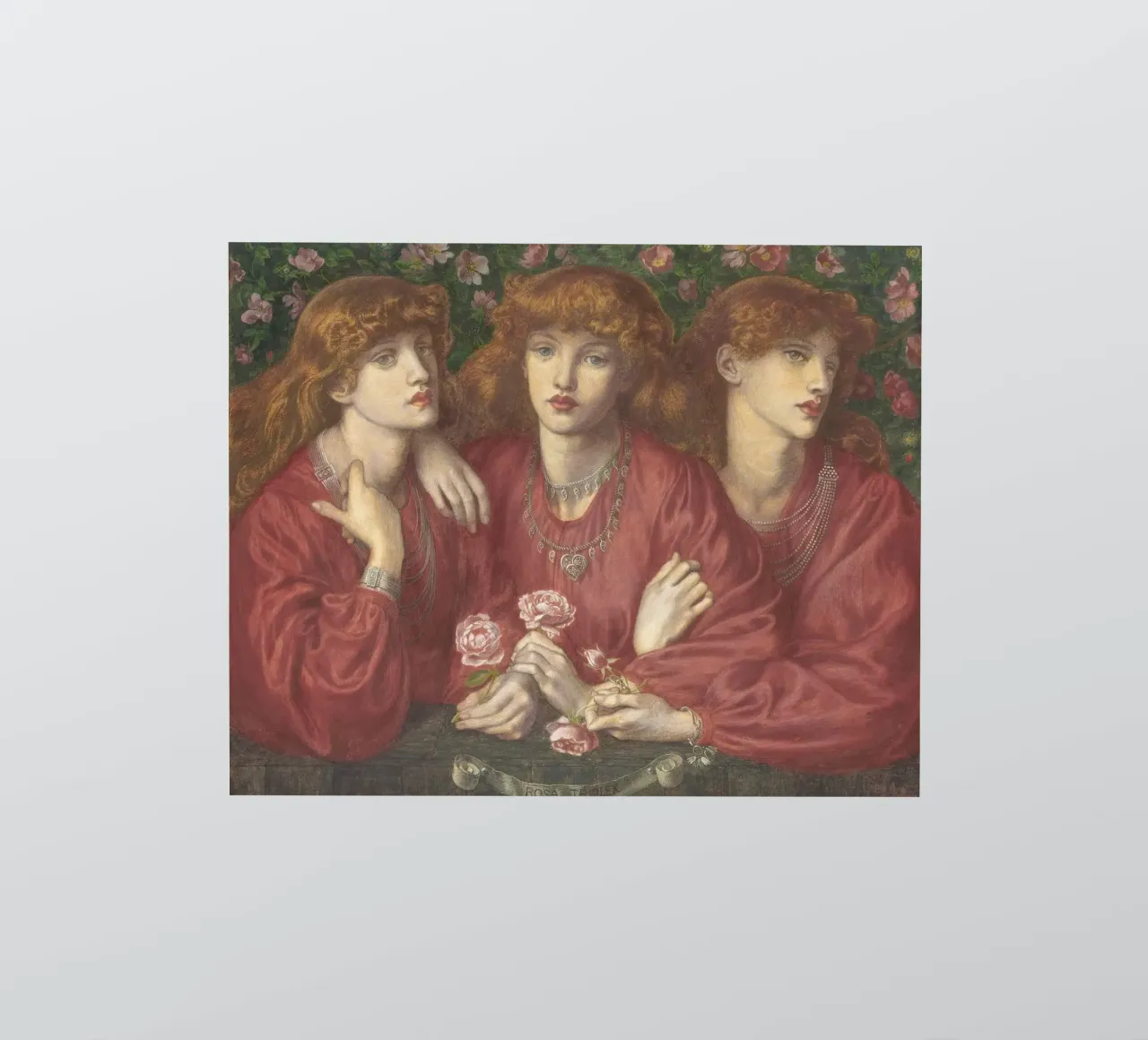Dante Gabriel Rossetti - Rosa Triplex sticker by Timeless Artworks