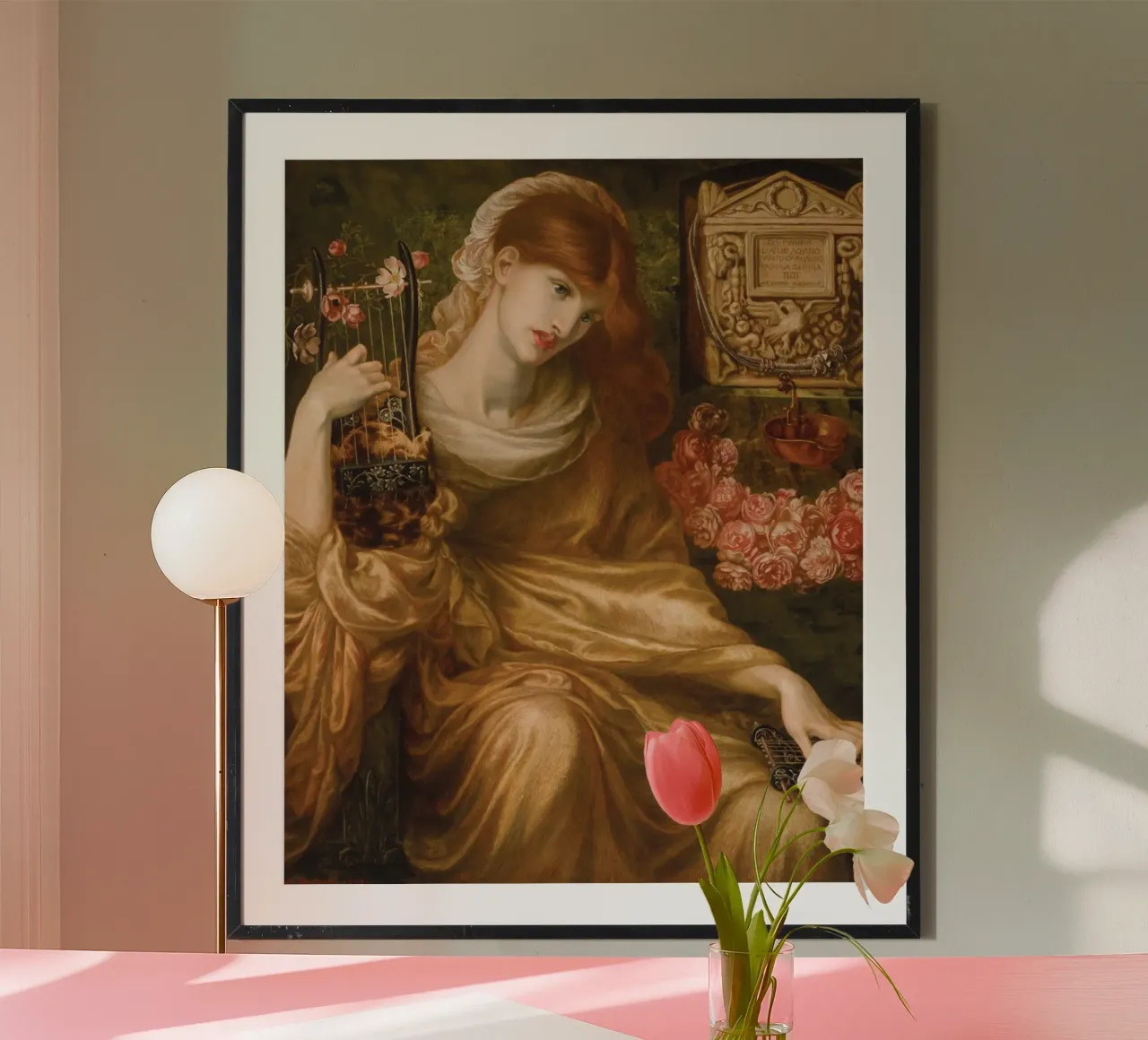 Dante Gabriel Rossetti - Roman Widow poster con telaio in plastica da Timeless Artworks