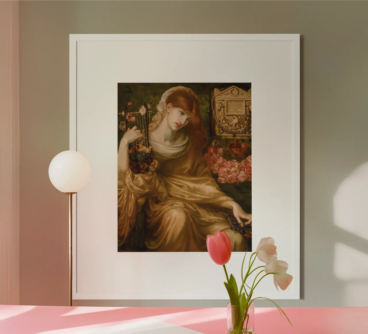 Dante Gabriel Rossetti - Roman Widow poster con telaio in plastica da Timeless Artworks