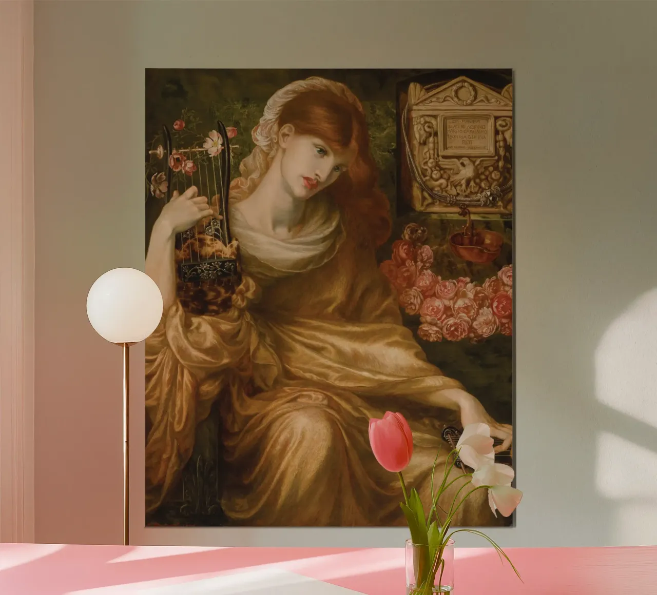 Dante Gabriel Rossetti - Roman Widow poster con telaio in plastica da Timeless Artworks