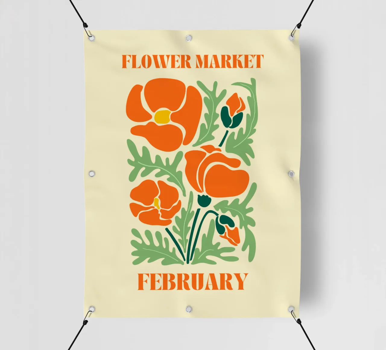 Mercato dei fiori febbraio telo in pvc da Kiroiharu