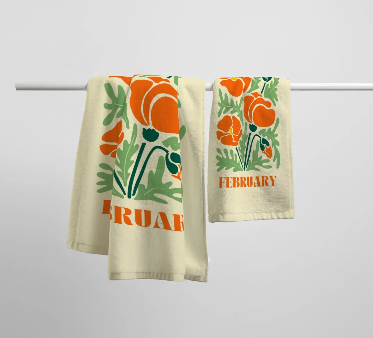 Mercato dei fiori febbraio asciugamano da bagno da Kiroiharu
