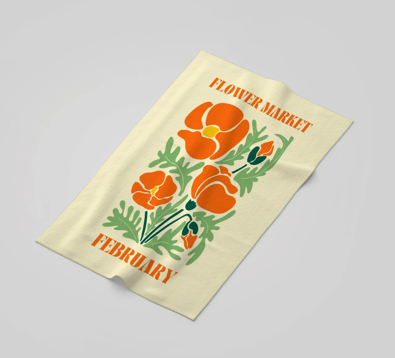 Mercato dei fiori febbraio telo mare da Kiroiharu