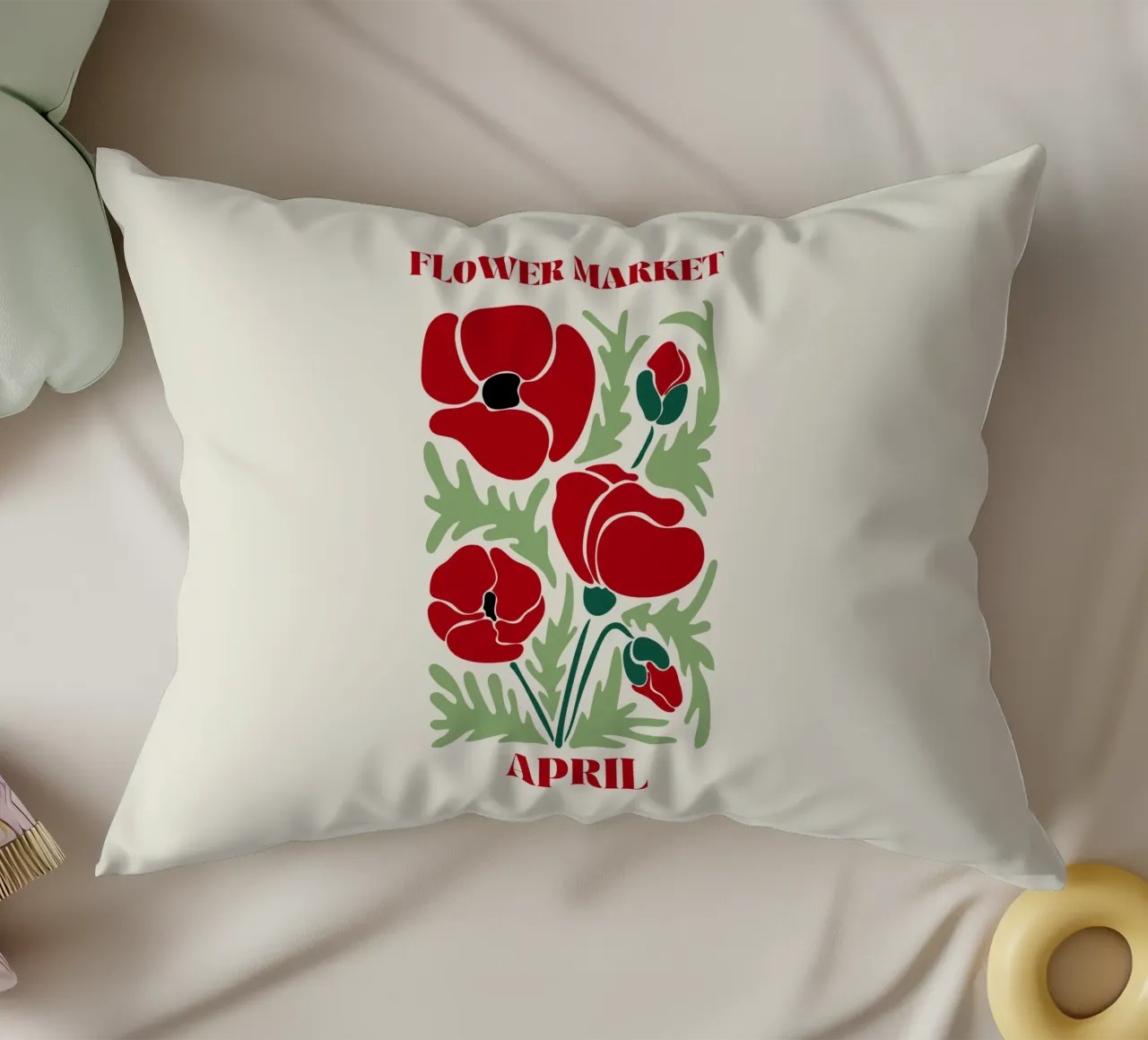 Mercato dei fiori aprile cuscino da Kiroiharu
