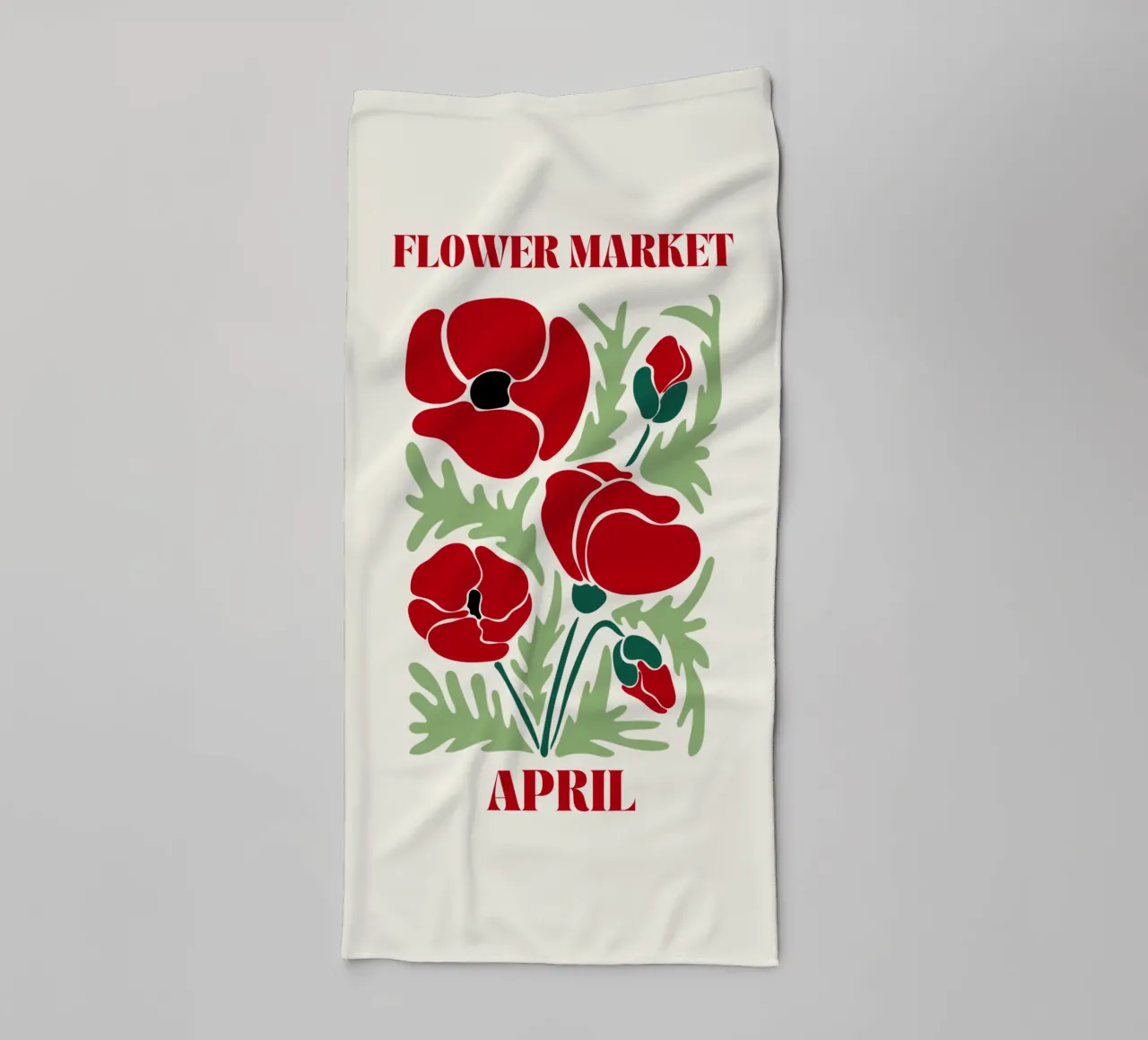 Mercato dei fiori aprile asciugamano da bagno da Kiroiharu