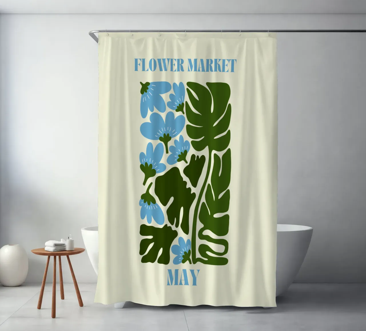 Flower Market May shower curtain by Kiroiharu