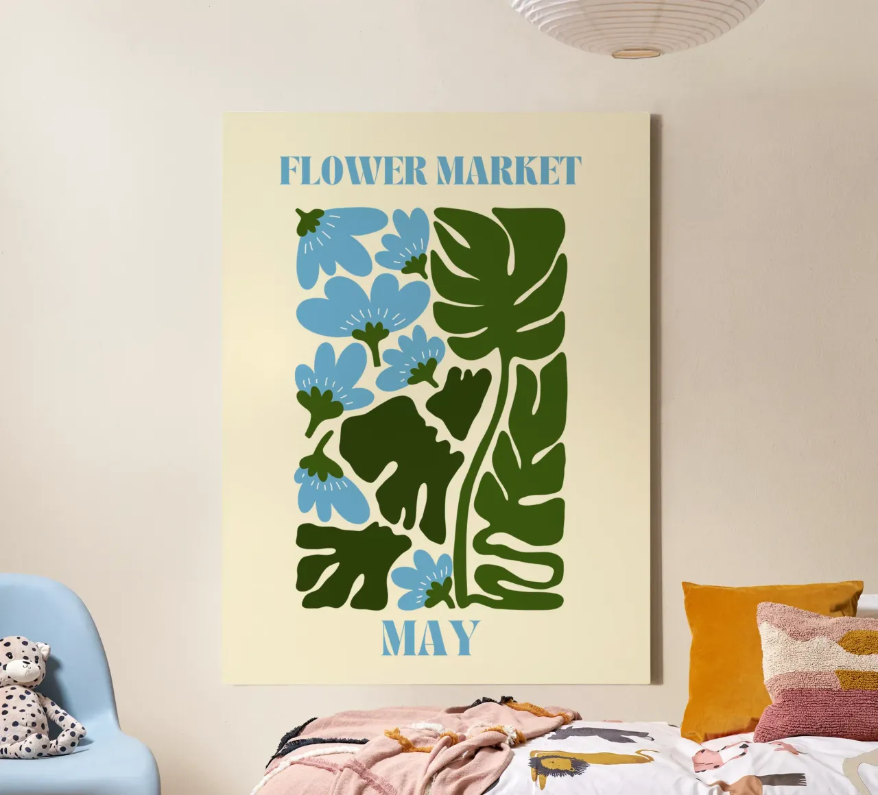 Blumenmarkt Mai Leinwand von Kiroiharu
