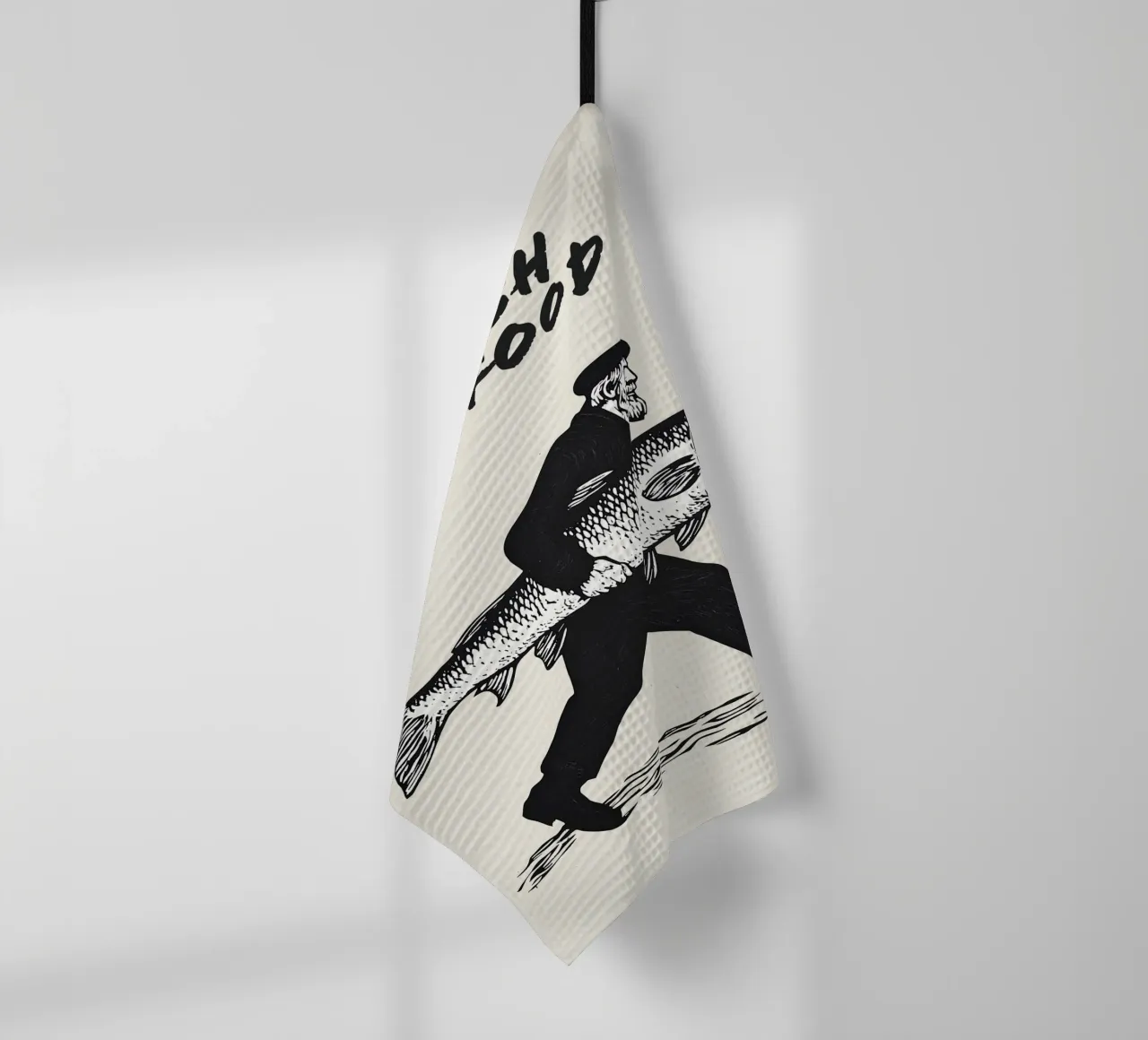 Fresh Seafood | Black and White Artprint canovaccio da cucina da Autofocus