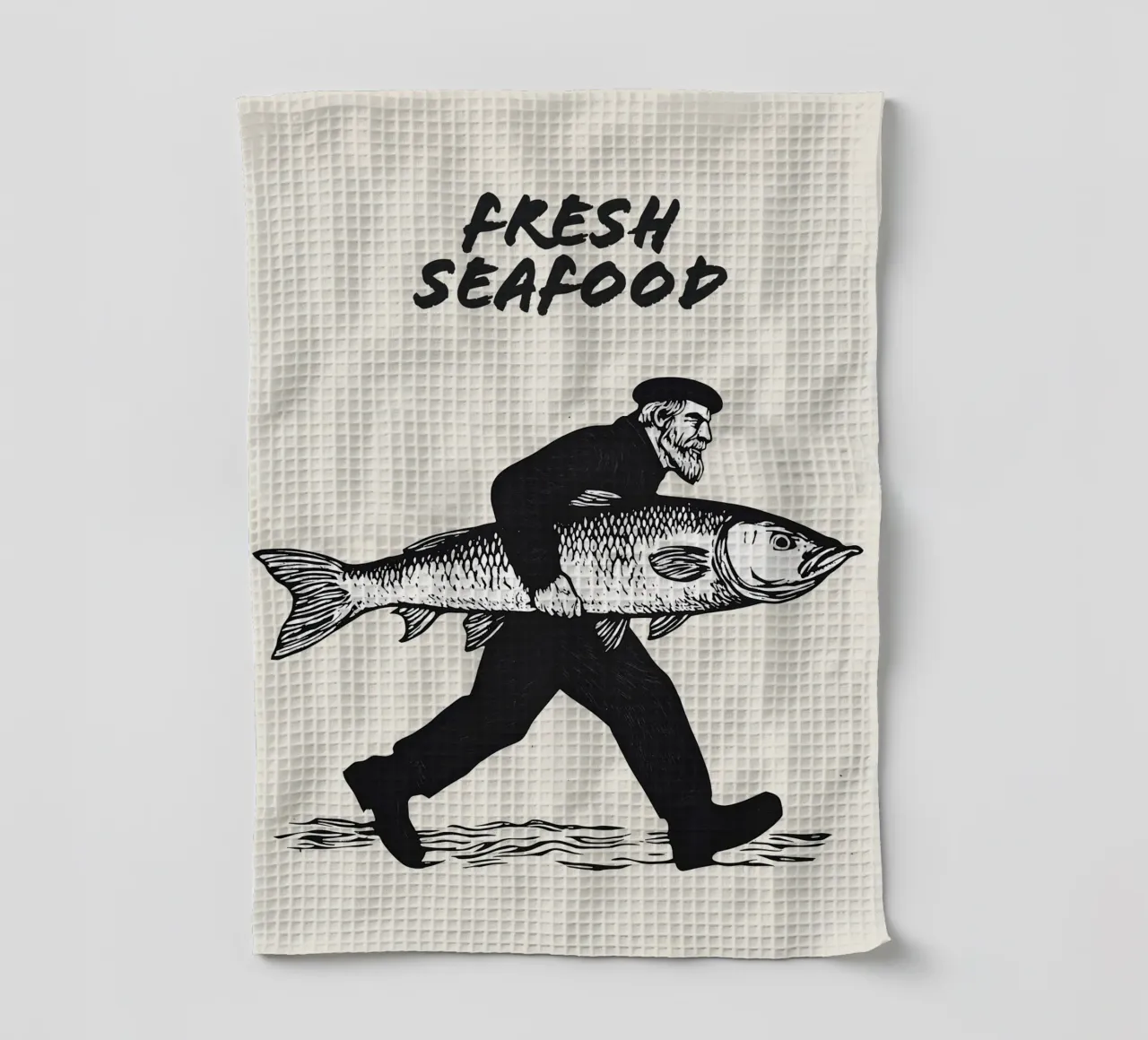 Fresh Seafood | Black and White Artprint canovaccio da cucina da Autofocus