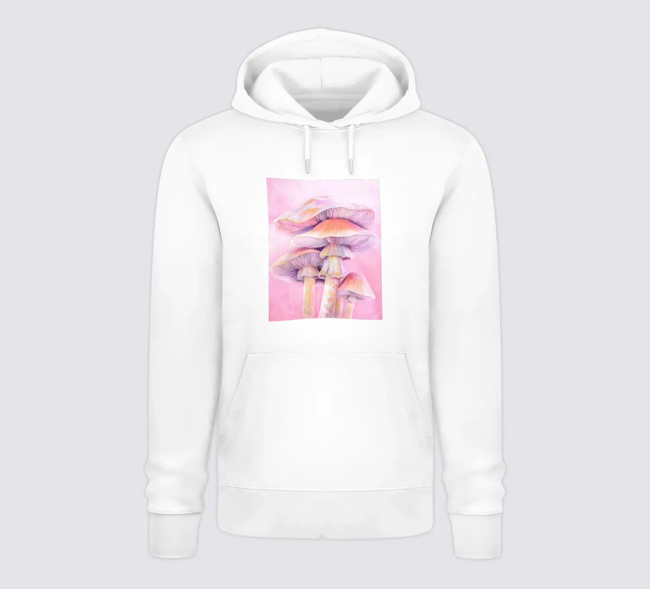 Gorro Rosa Psicodélico Botánico Espiritual de Champiñón sudadera con capucha de Gentle Echoes Art