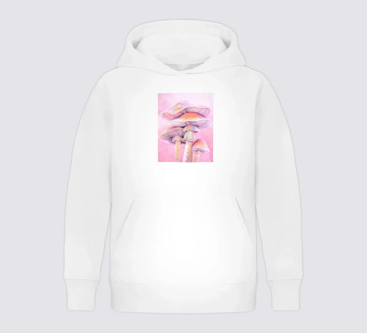 Gorro Rosa Psicodélico Botánico Espiritual de Champiñón sudadera con capucha para niño de Gentle Echoes Art