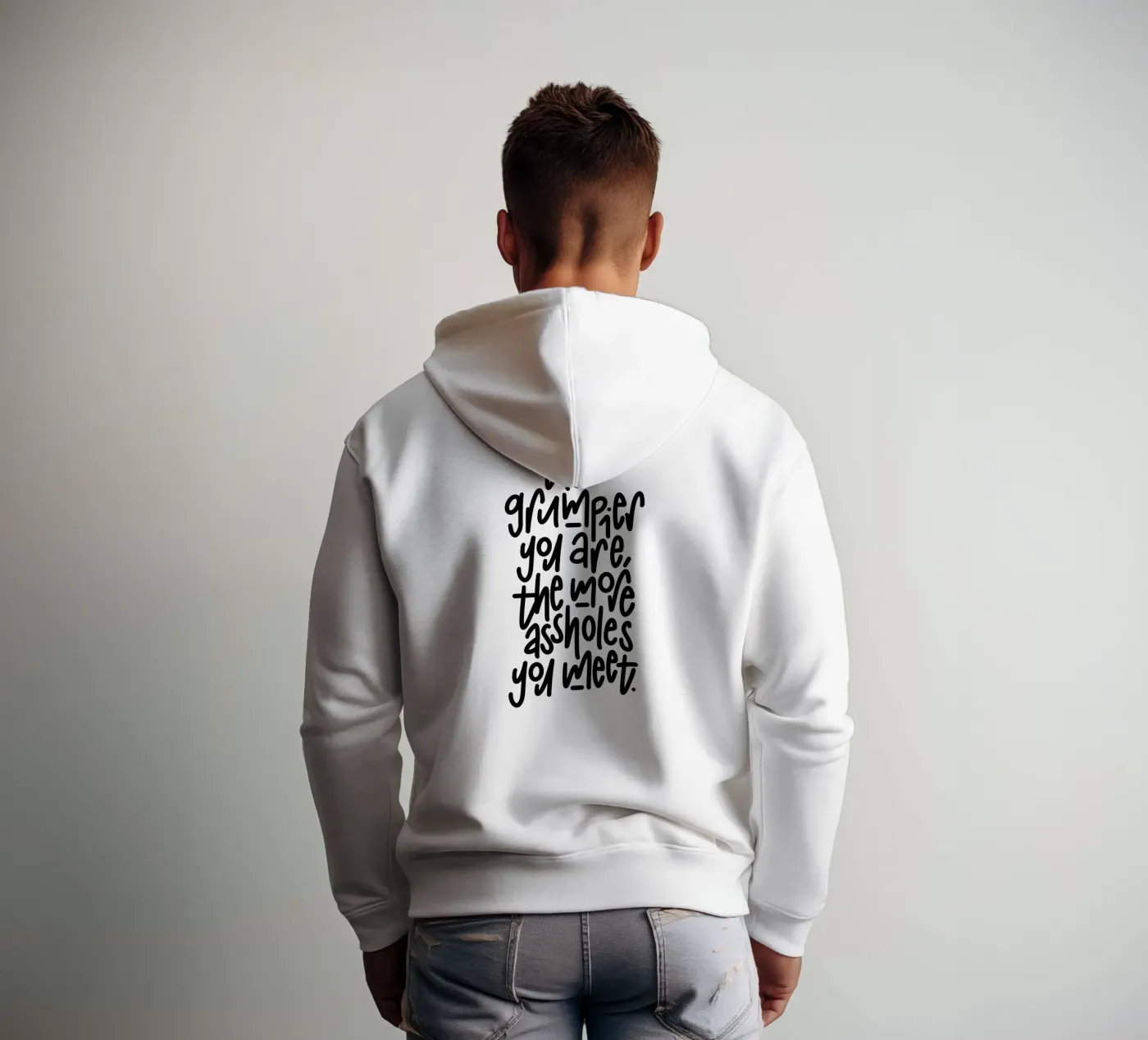 Grumpy hoodie van LIMITED EDITION LETTERS