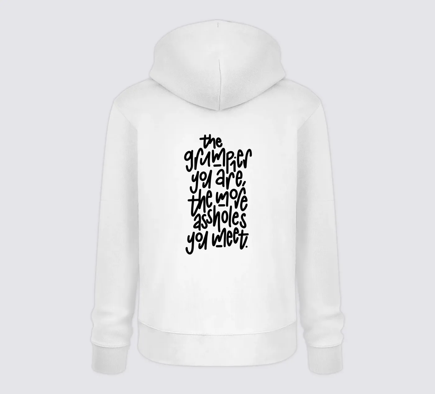 Grumpy hoodie van LIMITED EDITION LETTERS