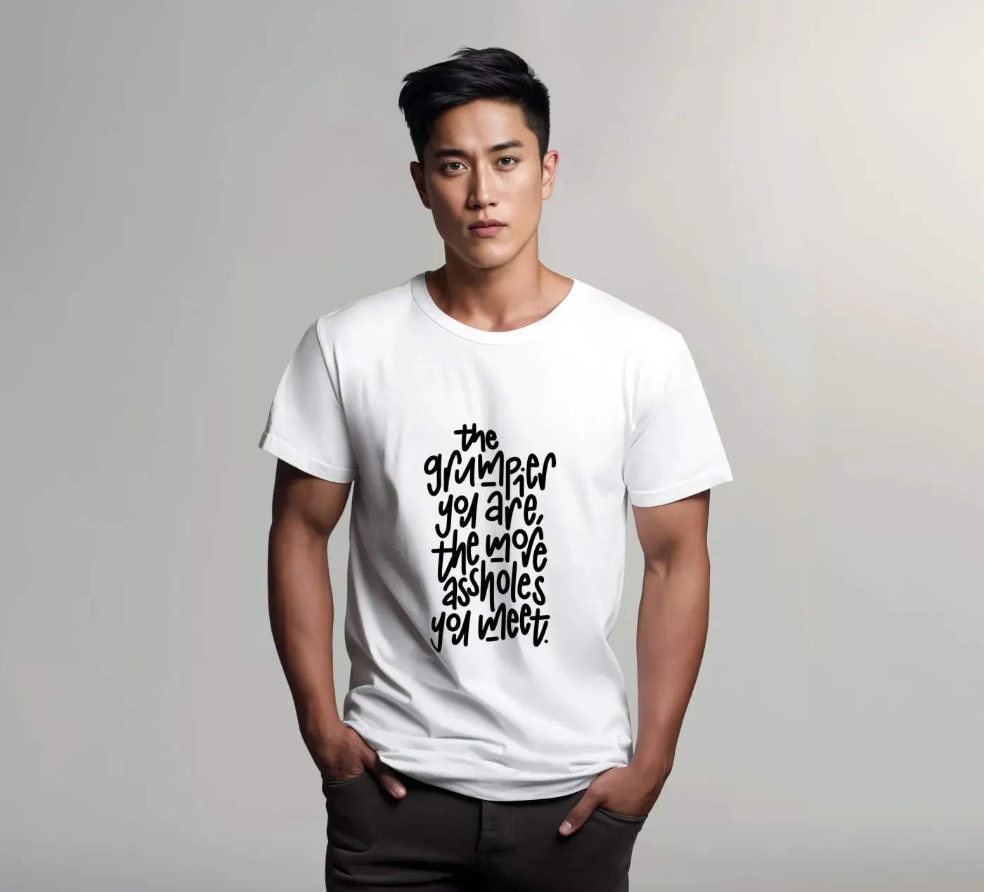 Grumpy t-shirt van LIMITED EDITION LETTERS