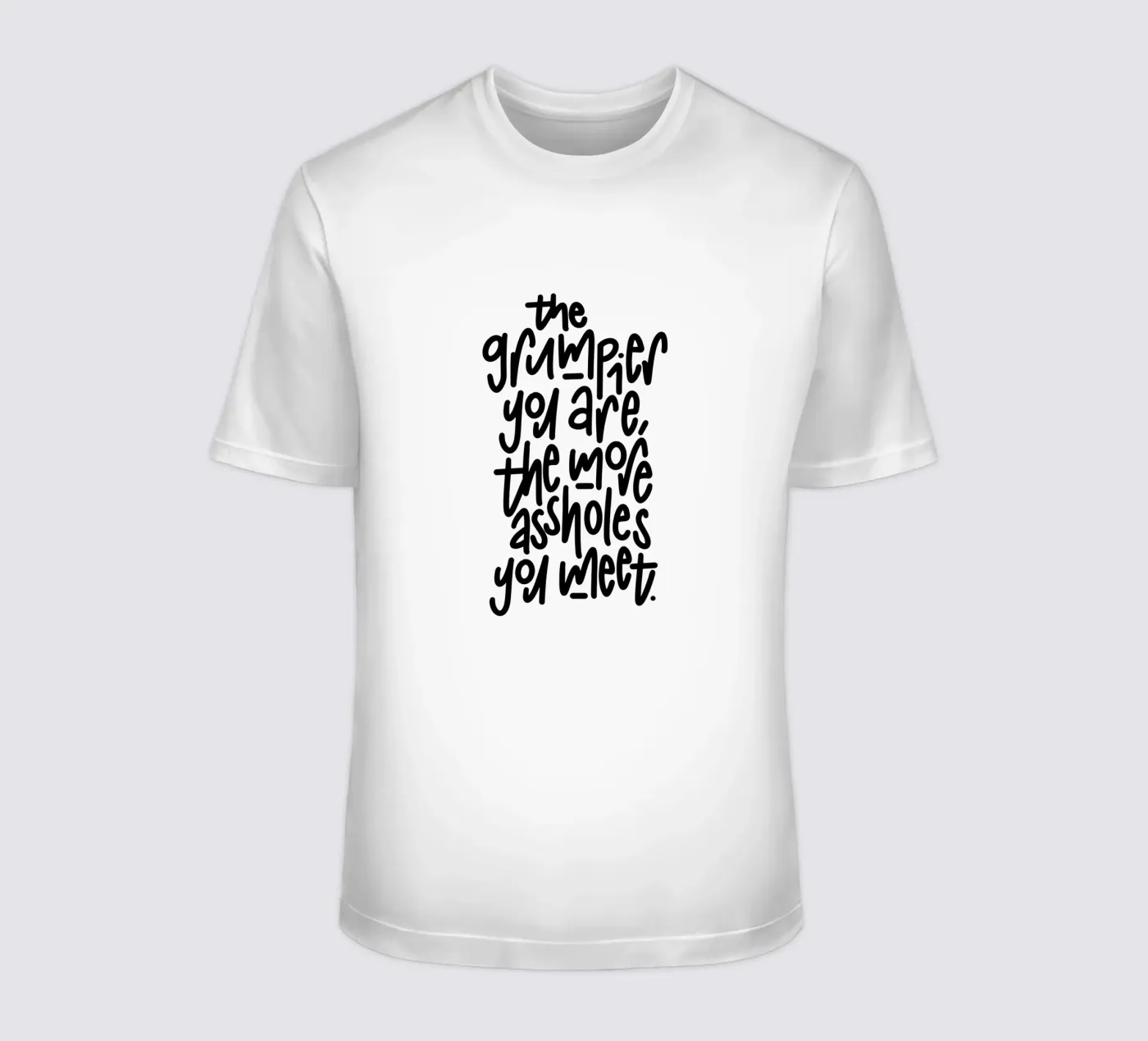 Grumpy t-shirt van LIMITED EDITION LETTERS